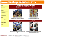 Desktop Screenshot of machupicchuperu.info